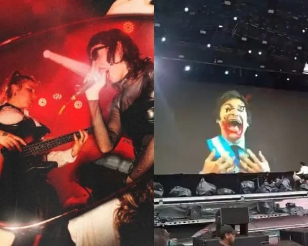 VÍDEO: banda exibe vídeo de Milei como demônio em festival da Argentina