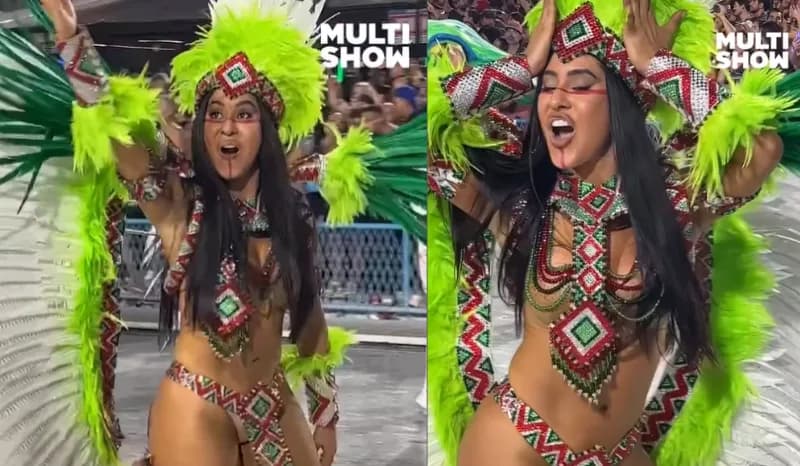 Isabelle Nogueira desfila novamente na Grande Rio na apresentação das Campeãs