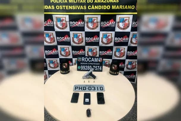 Três homens são presos com armas de fogo em Manaus