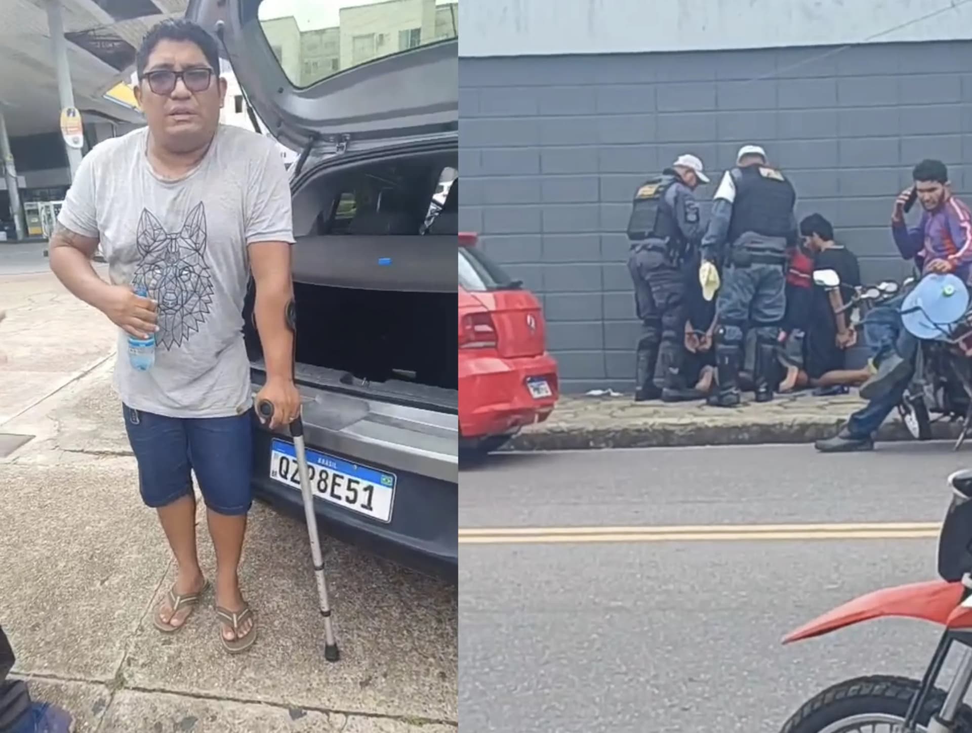VÍDEOS: Trio é detido após manter motorista de app em cativeiro dentro de porta-malas em Manaus