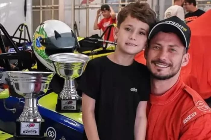 Veja momento do acidente que vitimou piloto de corrida e seu filho de 7 anos, em SP; vídeo
