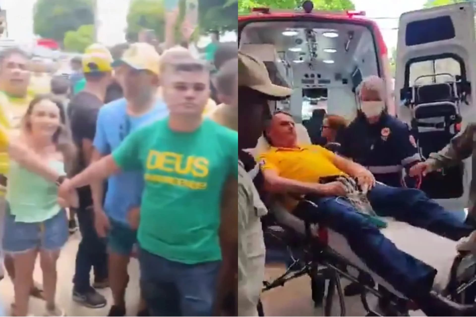 VÍDEO: apoiadores rezam ‘Pai Nosso’ ao redor de ambulância de Bolsonaro em Natal