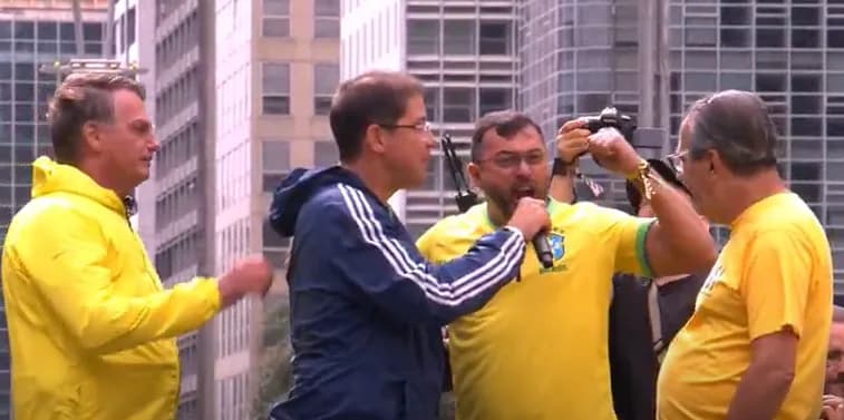 Começa ato na Av. Paulista por anistia: Bolsonaro chega para discursar; Wilson Lima participa