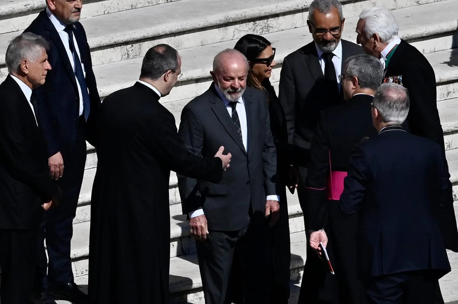 Lula e Janja - funeral do papa Francisco