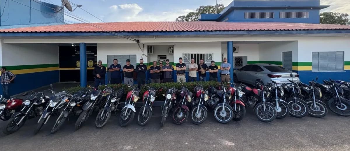Mais de 20 motos roubadas são apreendidas durante operação em Coari