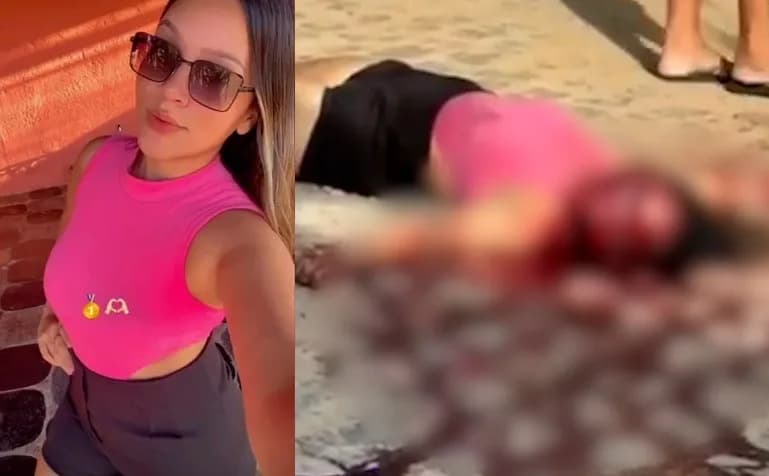 IMAGENS FORTES: Mulher é morta com golpes de capacete no interior do RN