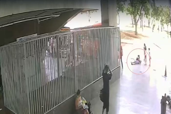 VÍDEO: Mulher cai de ponte em rodoviária de SP ao tentar salvar criança; vítimas estão internadas