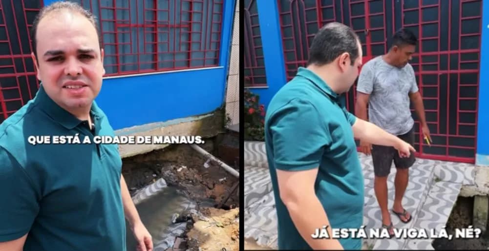 Roberto Cidade critica infraestrutura de bairros na zona Leste de Manaus: “Deplorável”