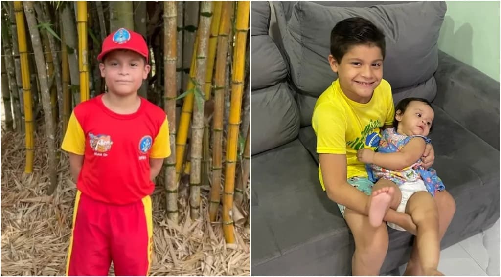 Menino de 9 anos salva irmã com técnica aprendida em curso de Bombeiro Mirim