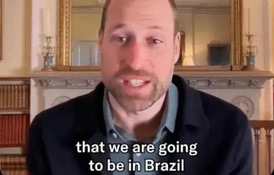 VÍDEO: Príncipe William anuncia viagem ao Brasil para participar de evento ambiental