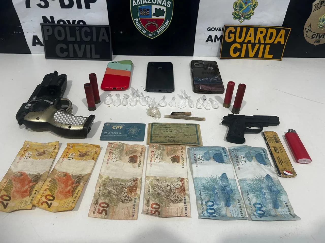 Polícia prende mulher com drogas e armas falsas em Novo Aripuanã