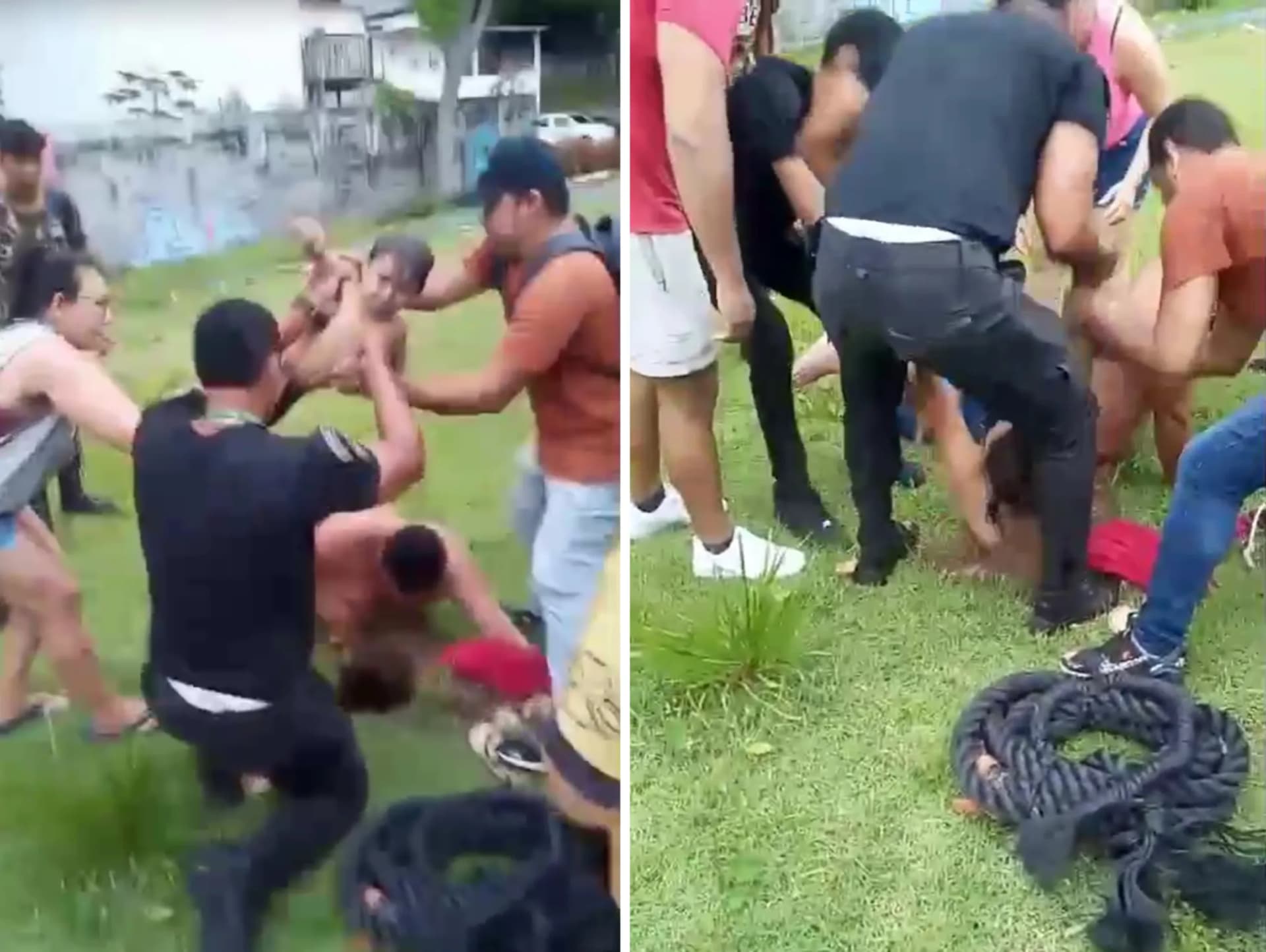 VÍDEO: Mãe e filho são engolidos por buraco profundo na Orla da Matinha, em Manaus