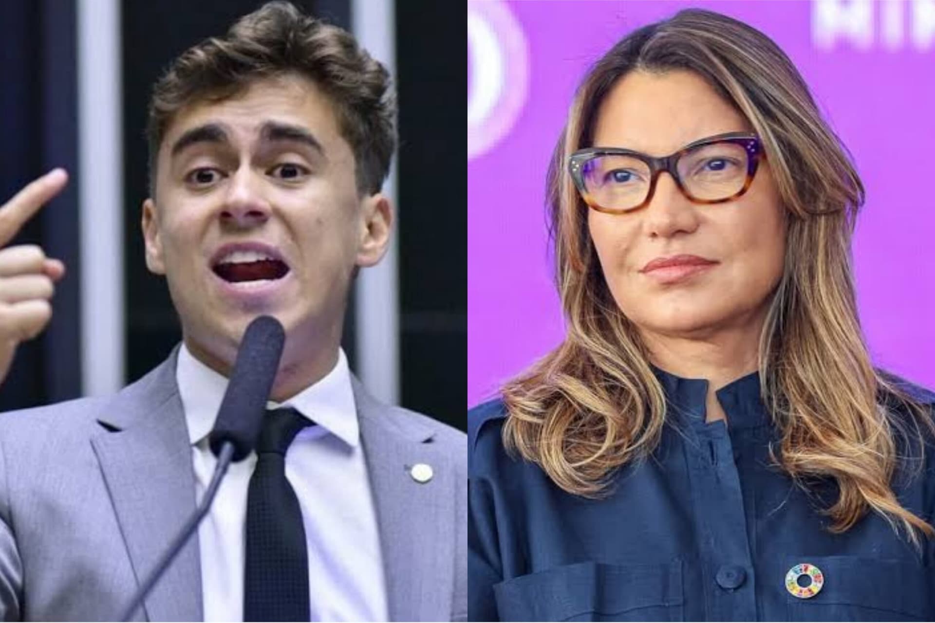 Nikolas Ferreira vai acionar Justiça contra Janja por fala sobre regulação das redes sociais; entenda