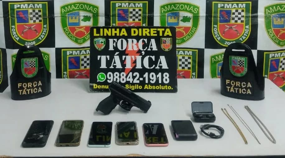 Homem é preso e adolescente é apreendido suspeitos de ‘arrastões’ em Manaus