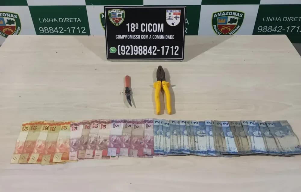 Assaltante é preso ao fugir pelo telhado de loja em Manaus