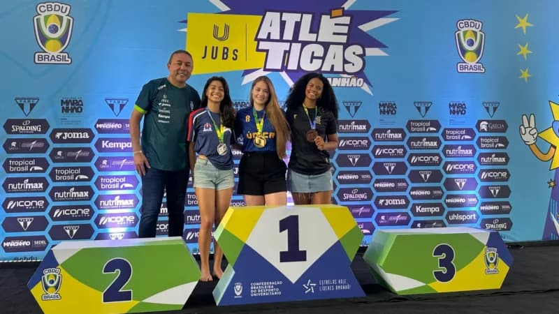 Tainá Schwartz brilha com 3 medalhas nos JUBs Atléticas 2025