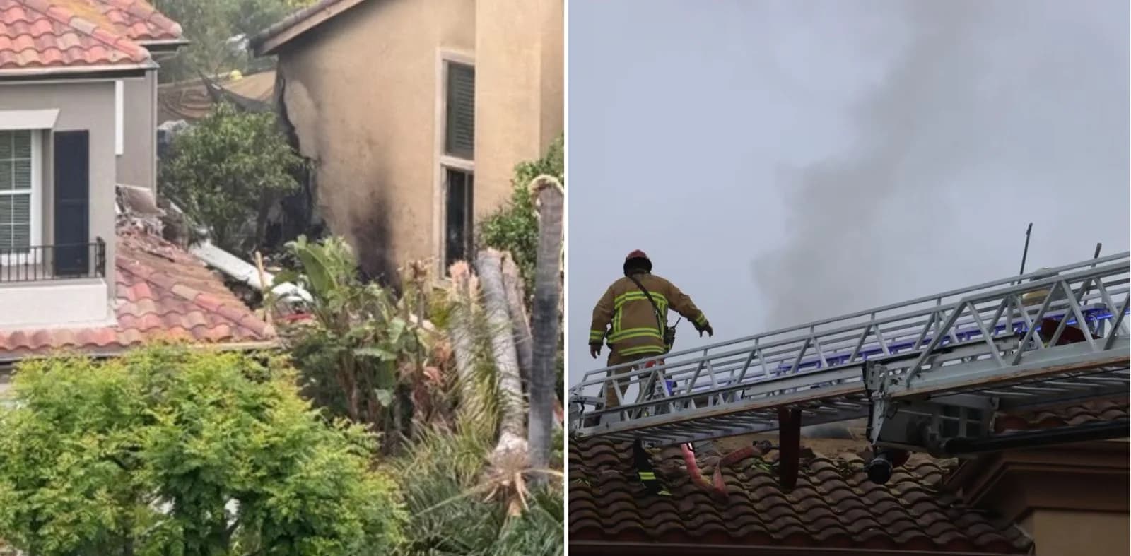 VÍDEO: avião cai em cima de casa e mata 2 pessoas e um cachorro na Califórnia