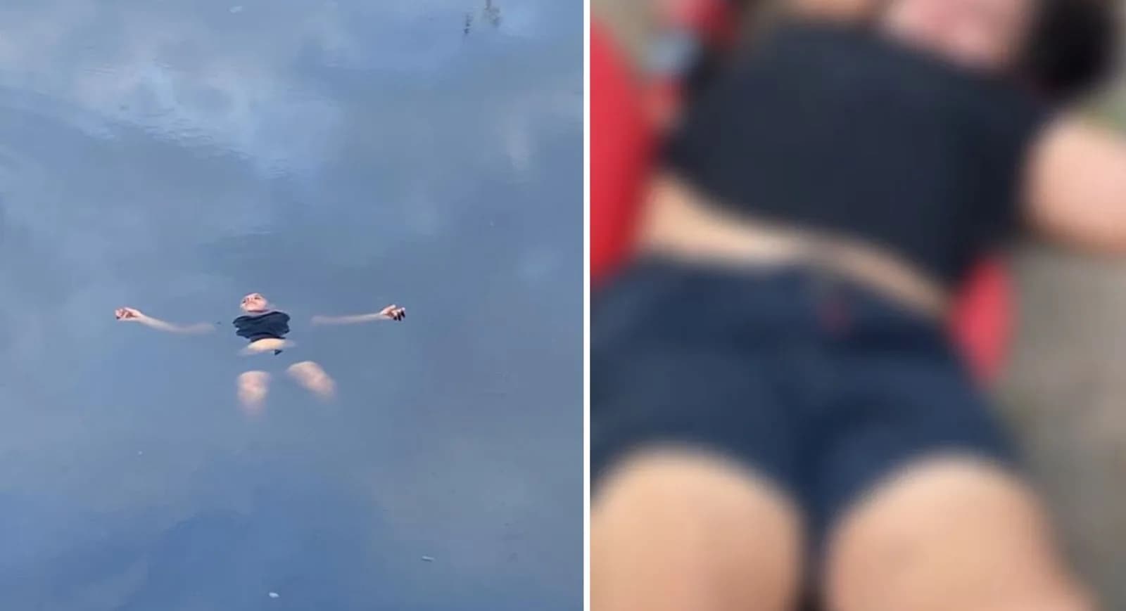 VÍDEO: Mulher supostamente bêbada é flagrada “boiando” no igarapé do 40 em Manaus