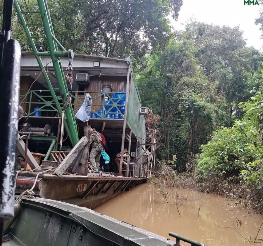 Sobe para 16 número de dragas de garimpo destruídas durante Operação Ágata no Amazonas; vídeo