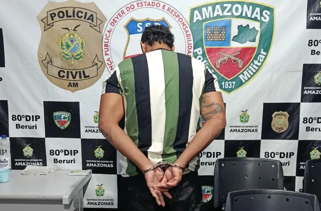 Polícias prende homem por tentativa de homicídio em Beruri