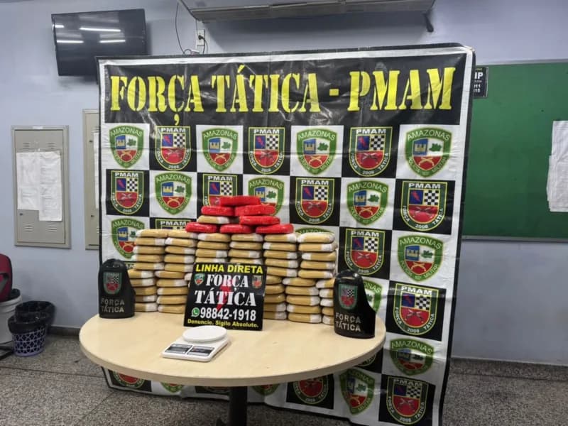 Força Tática apreende 73 quilos de drogas no bairro Tarumã, em Manaus