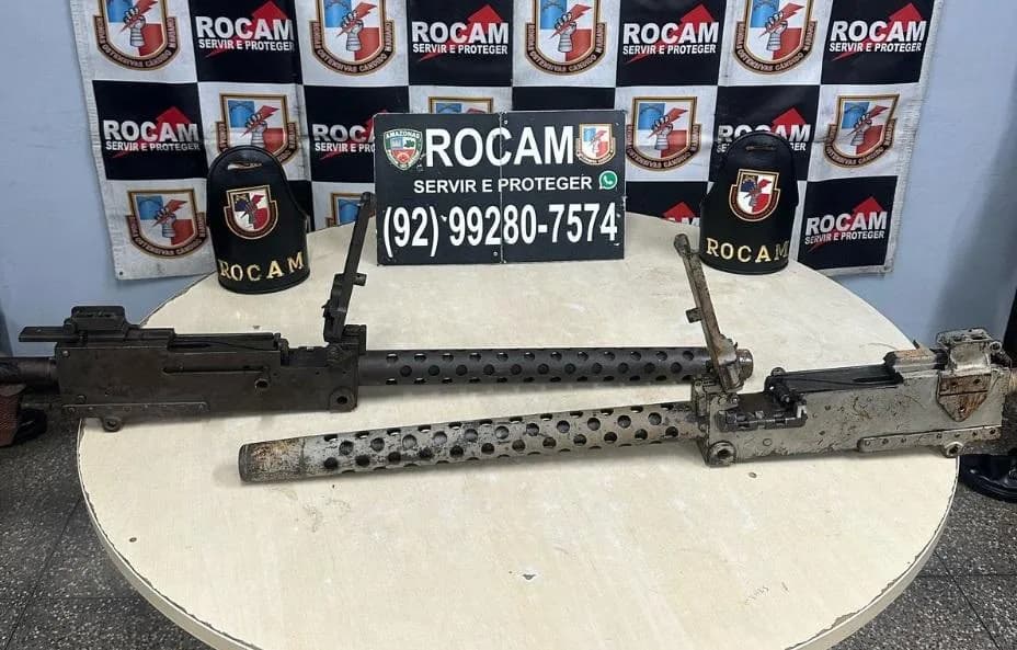 Homem preso com metralhadoras é sargento da PM em Manaus