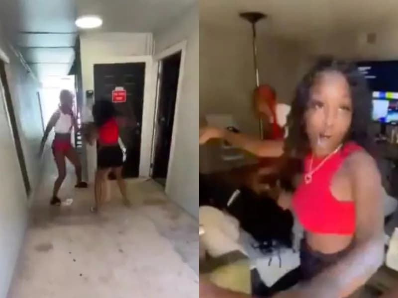 Vídeo mostra grupo de mulheres invadindo quarto de motel e agredindo suposta amante