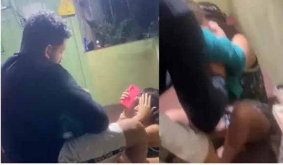 VÍDEO: Homem embriagado agride mulher com bebê no colo no interior do Amazonas