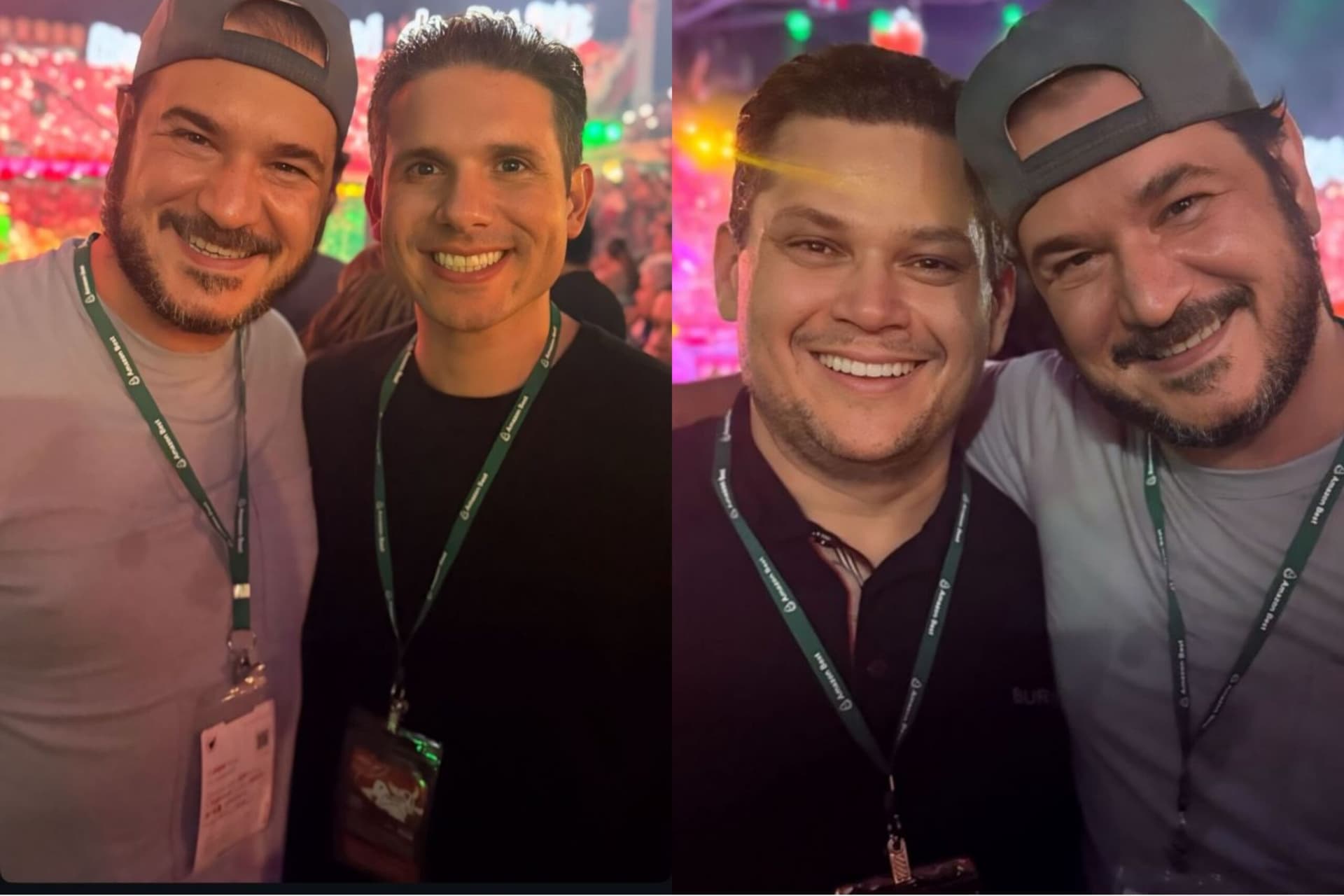 Hugo Motta e Alcolumbre curtem Festival de Parintins ao lado do presidente do União Brasil