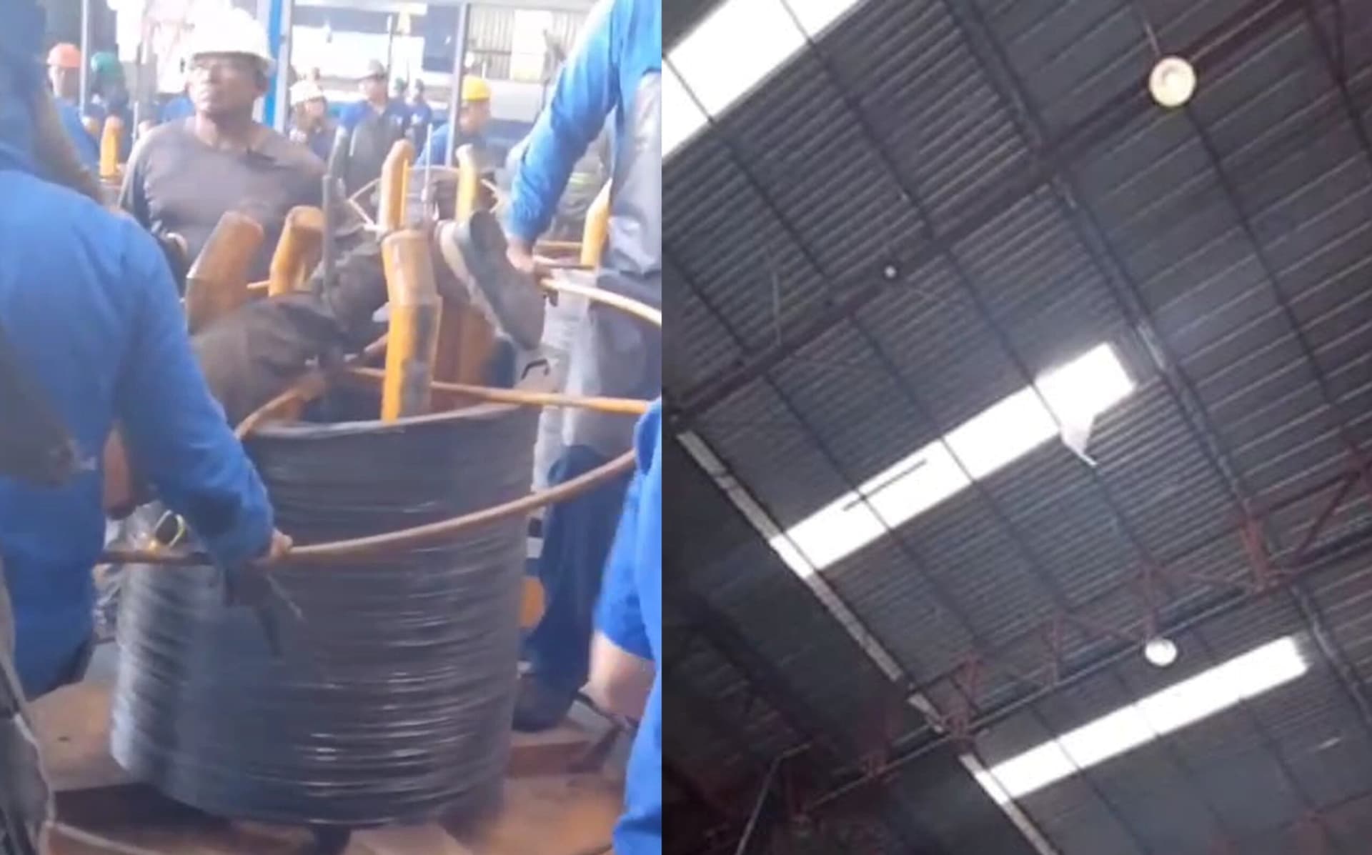 VÍDEOS: Funcionário sofre grave acidente em fábrica de Manaus