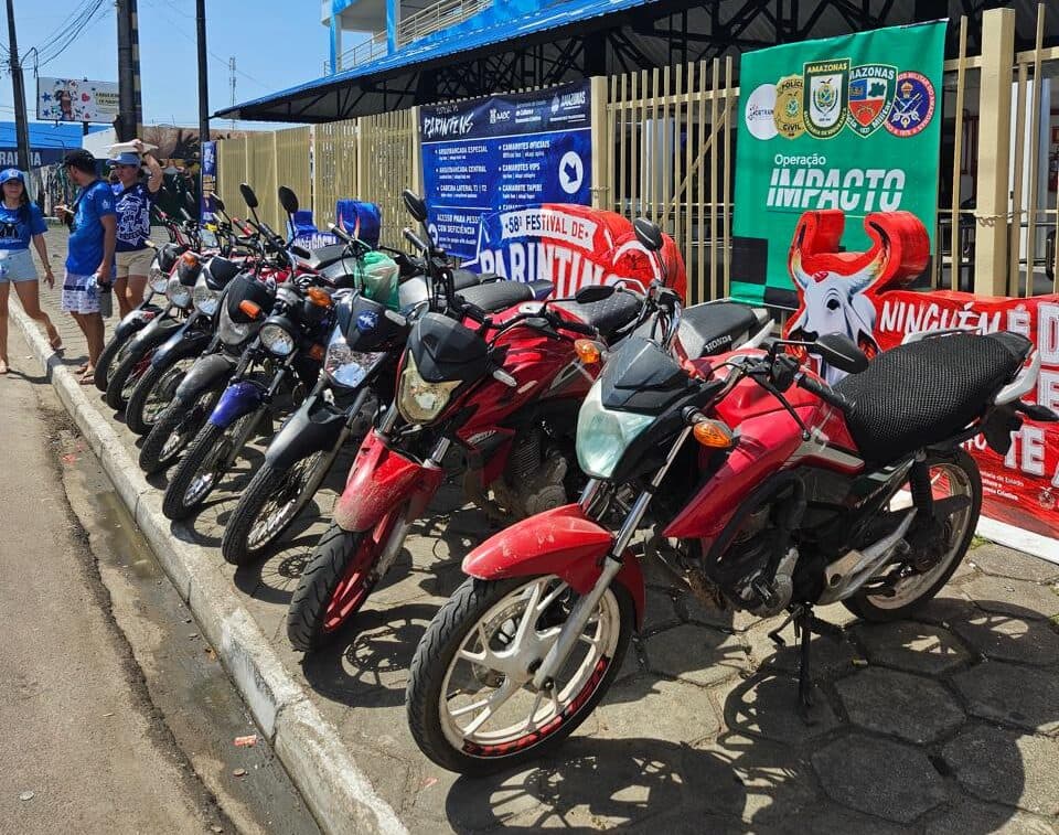 Parintins 2025: Operação Impacto apreende 21 motocicletas com restrições de roubo ou furto