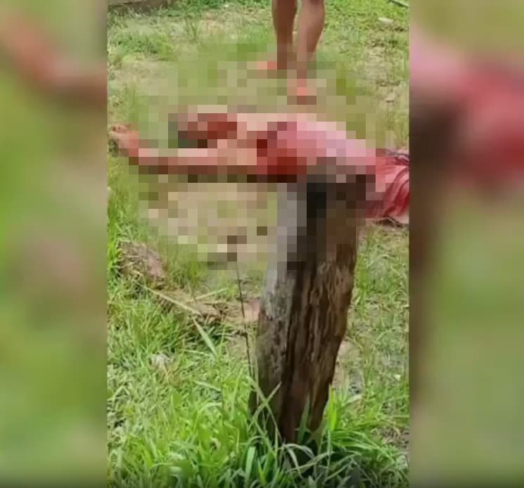 IMAGENS FORTES: Discussão durante bebedeira termina com homem esfaqueado em Maraã