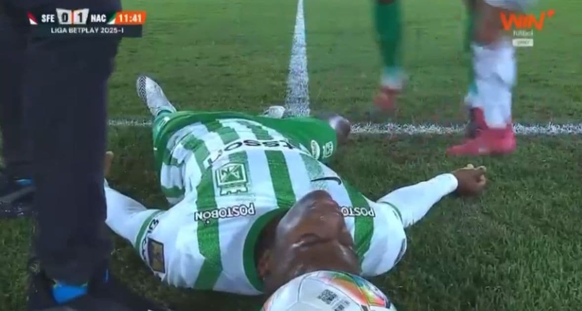 VÍDEO: Jogador da seleção colombiana desmaia em campo durante partida entre Atlético Nacional e Santa Fé