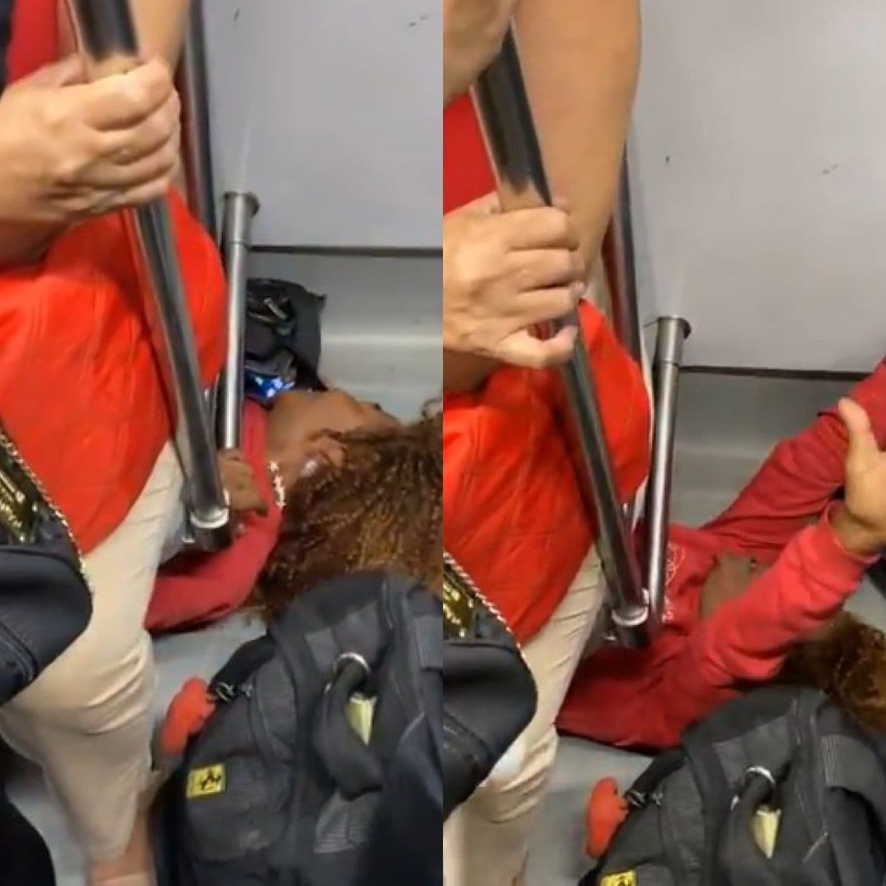 Mulher dorme embaixo de banco do metrô de SP e vídeo viraliza nas redes