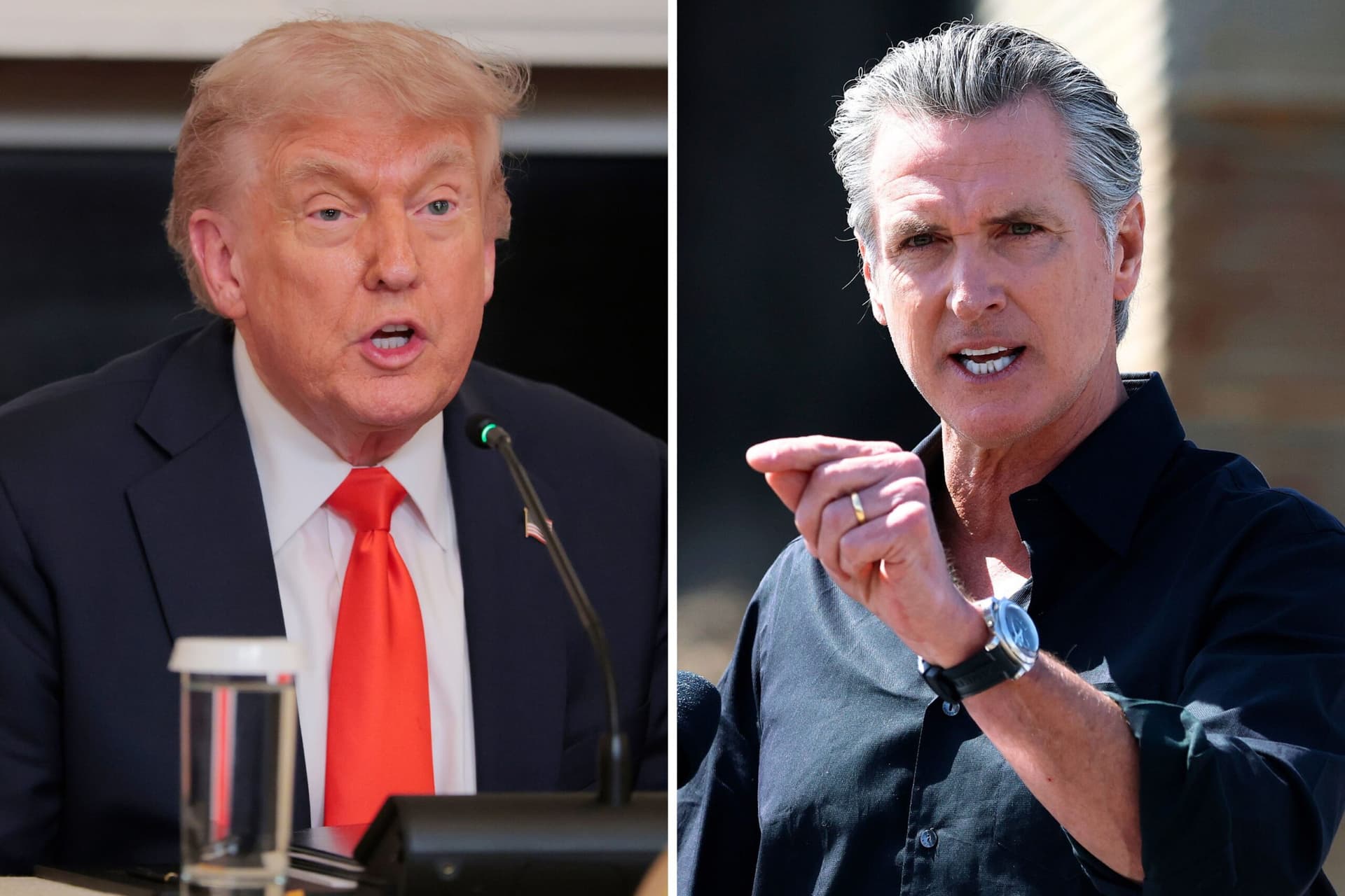 Trump sugere prender governador da Califórnia, que reage: “Autoritário”