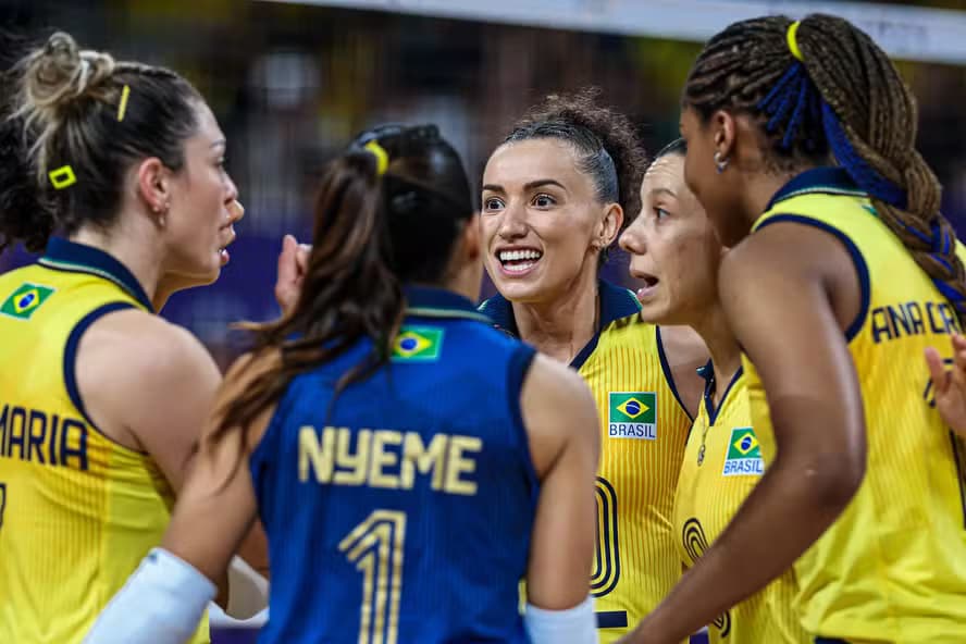 Seleção Feminina de Vôlei vence os EUA por 3 x 0 no segundo jogo da Liga das Nações