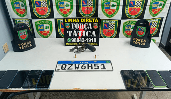 Grupo é preso após roubar 10 celulares em Manaus