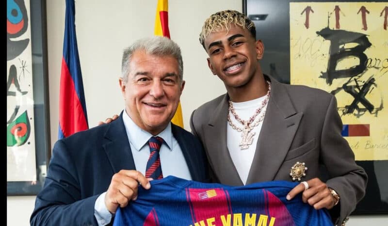 Yamal renova contrato e assume camisa 10 do Barcelona