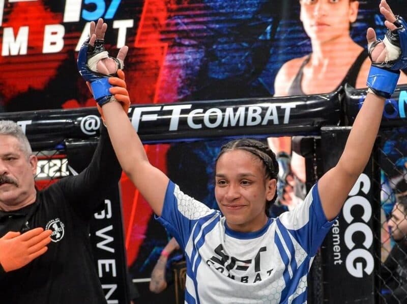 SFT Combat 57: amazonense Natália Oliveira vence luta e garante cinturão, em São Paulo