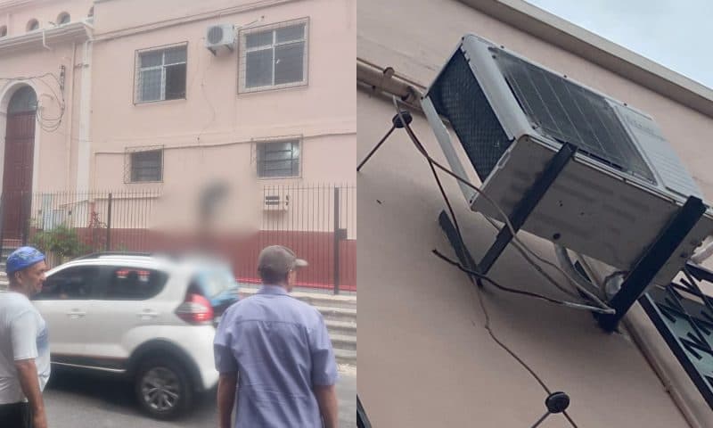 IMAGEM FORTE: homem tenta furtar fiação elétrica da Igreja dos Remédios e morre perfurado por grade