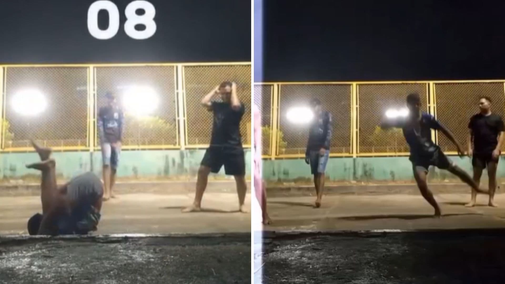 Raio atinge quadra durante ensaio de dança e vídeo viraliza nas redes em Manaus