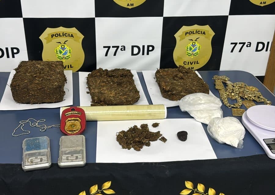 Dois homens são presos por tráfico de drogas em operação da PM em Novo Airão