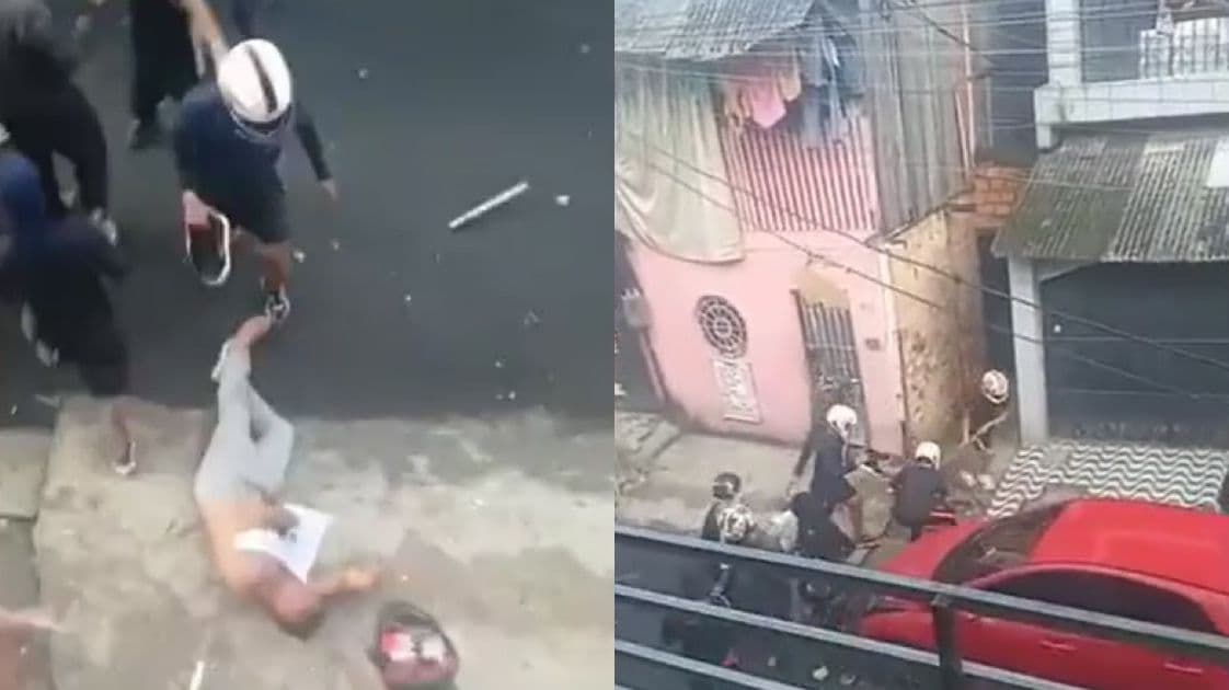VÍDEO: Homem é espancado por grupo em via pública em Belém
