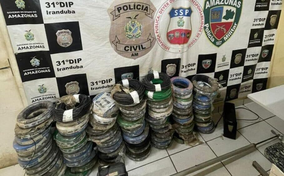 Mandante de roubo de 1,5 tonelada de cabos elétricos em canteiro de obras é preso no Amazonas