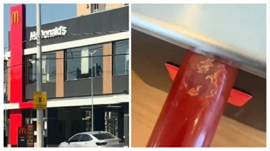 VÍDEO: mulher filma larvas em pote de ketchup no McDonald’s do RJ