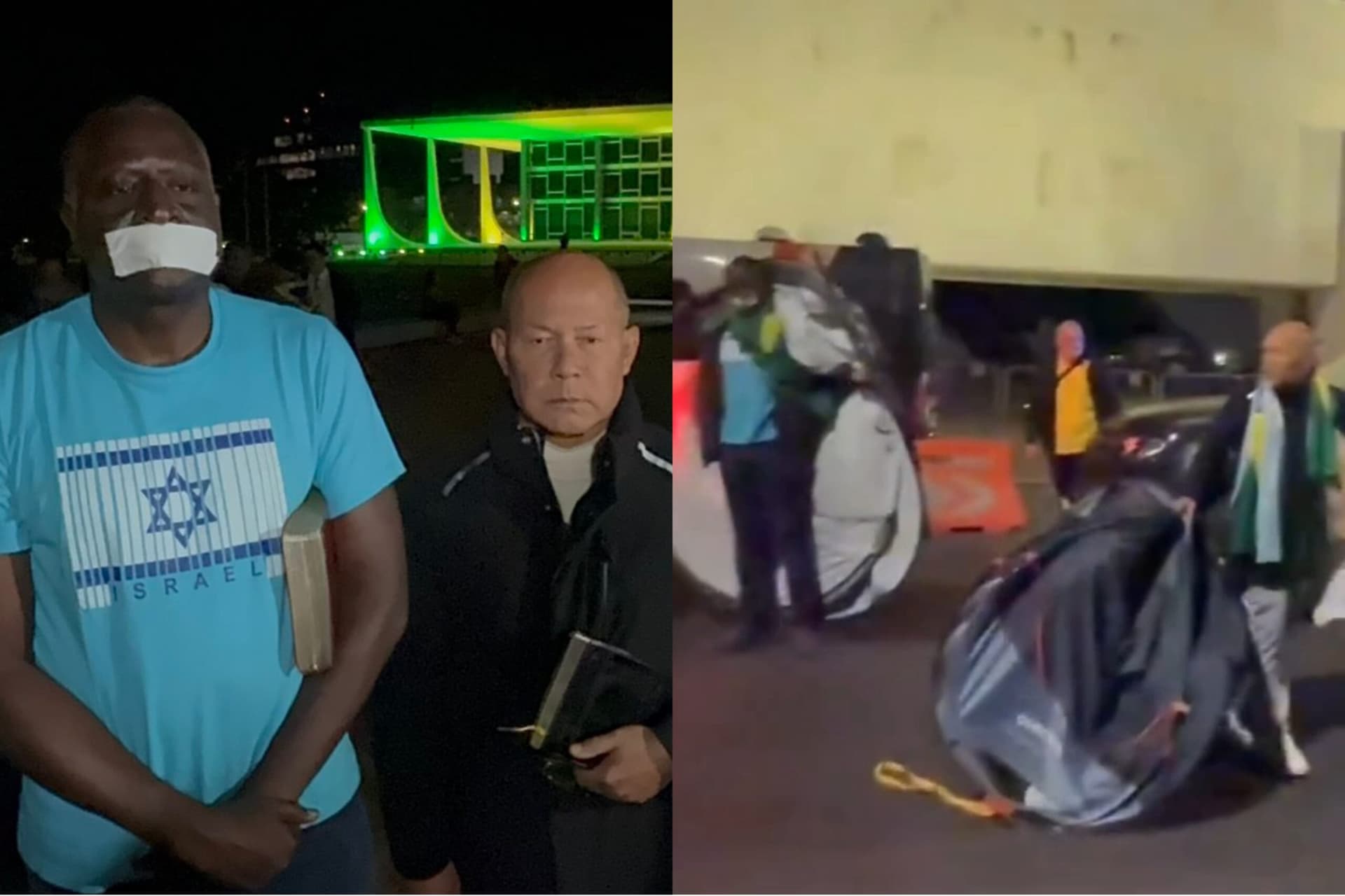 Veja momento em que deputados aliados de Bolsonaro saem da frente do STF após ordem de Moraes