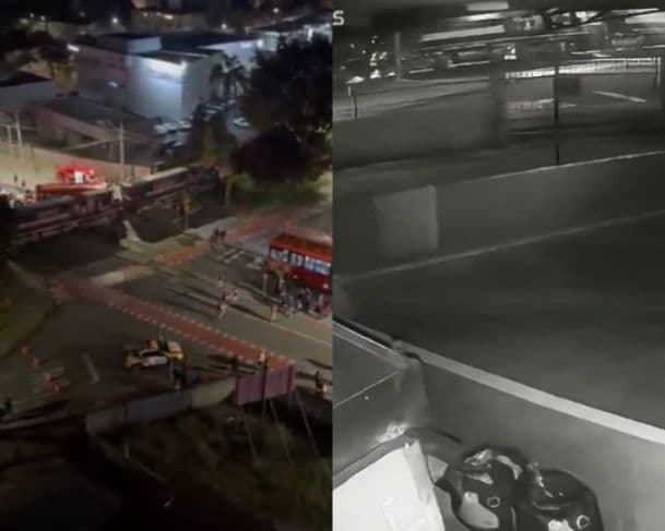 Ônibus parte ao meio em colisão violenta com trem; veja vídeo