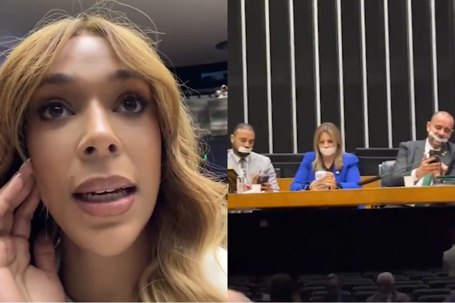 Erika Hilton critica protesto de deputados com esparadrapos na boca: “Que palhaçada”