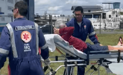 Idoso com insuficiência respiratória é resgatado de helicóptero na zona rural de Manaus