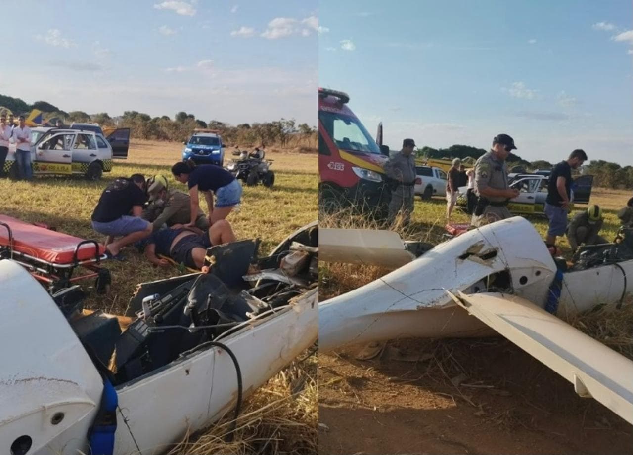 Piloto sobrevive após aeronave partir ao meio em acidente no aeroporto de Formosa